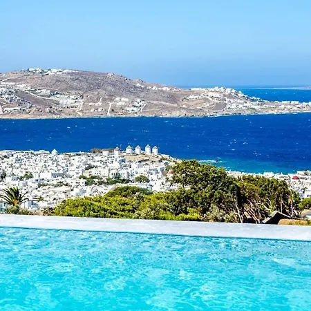Super Luxury Mykonos - Saorsa - 5 Bedroom - Infinity Pool - Panoramic Sea Sunset Views